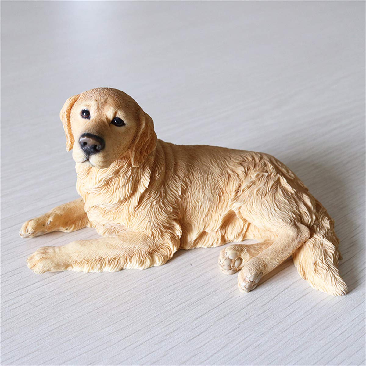 Amazon.co.jp: JJM ゴールデン・レトリバー 伏せ 犬 動物